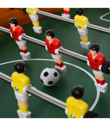 Wooden Soccer Football Table 84.5cm Arcades Game Room Bar, 2 Foosballs HOMCOM