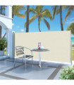 vidaXL Retractable Side Awning 120 x 300 cm Cream