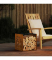 vidaXL Firewood Rack 40x40x40 cm Weathering Steel