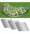 vidaXL Lawn Fence 15 pcs Galvanised Steel 100x20 cm