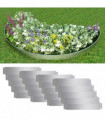 vidaXL Lawn Fence 20 pcs Galvanised Steel 100x20 cm