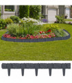 vidaXL Lawn Fence Stone Look 41 pcs Plastic 10 m