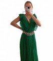 Pleated Maxi Dress