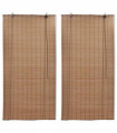 vidaXL Bamboo Roller Blinds 2 pcs 150 x 220 cm Brown