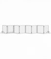 PawHut 8 Panels Freestanding Dog Barrier for S and M Dogs - White