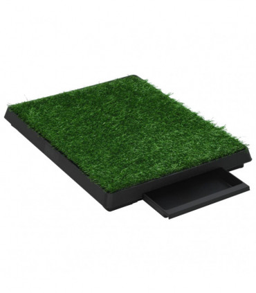 Pet Toilet with Tray & Faux Turf Green 63x50x7 cm WC