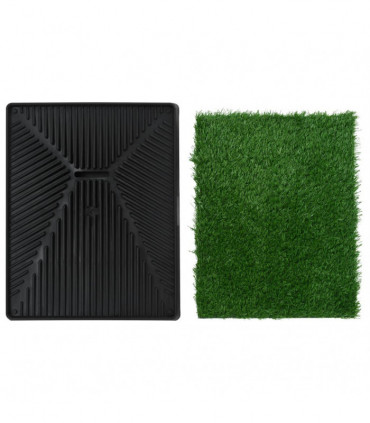 Pet Toilet with Tray & Faux Turf Green 63x50x7 cm WC