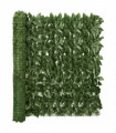 vidaXL Balcony Screen with Dark Green Leaves 600x100 cm