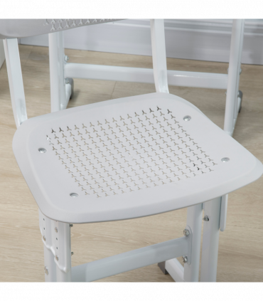 Kids Desk and Chair Set Adjustable Height Study Table w/ Book Stand