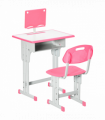 Kids Desk and Chair Set Pink MDF and steel 60L x45W x102H cm Kids Desk and Chair