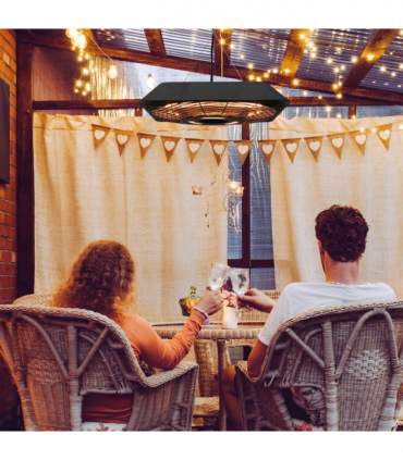 Outsunny 2000W Patio Electric Hanging Ceiling Heater Halogen Remote Aluminium