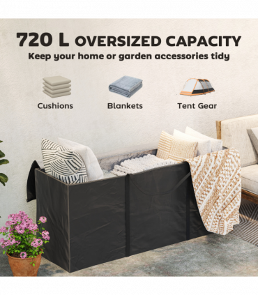 Outsunny 720 L Garden Furniture Cushion Storage Bag, 600D Oxford Fabric