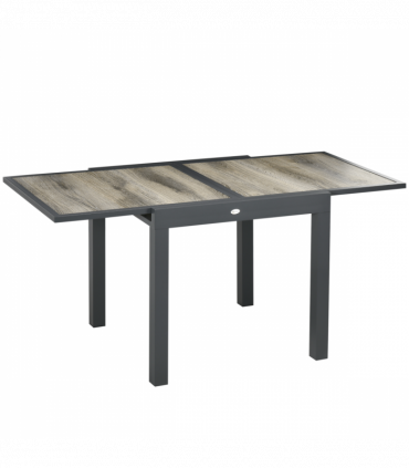 Outsunny Extendable Outdoor Dining Table, Aluminium Rectangular Patio Table