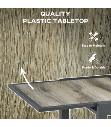 Outsunny Extendable Outdoor Dining Table, Aluminium Rectangular Patio Table