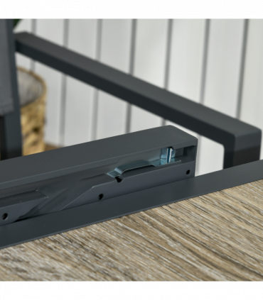 Outsunny Extendable Outdoor Dining Table, Aluminium Rectangular Patio Table