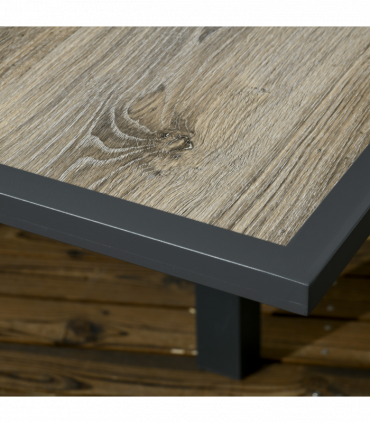 Outsunny Extendable Outdoor Dining Table, Aluminium Rectangular Patio Table