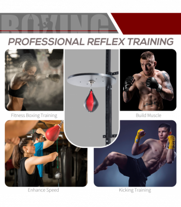 Speed Bag Platform Speedball Frame Set Training Punching Boxing Workout HOMCOM