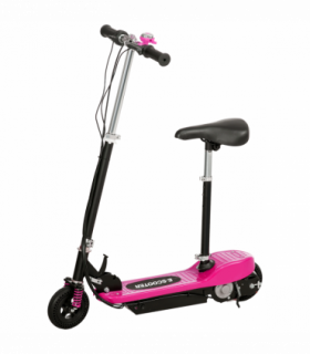 HOMCOM Folding Electric Scooter with Warning Bell, for Ages 4-14 Years, Pink