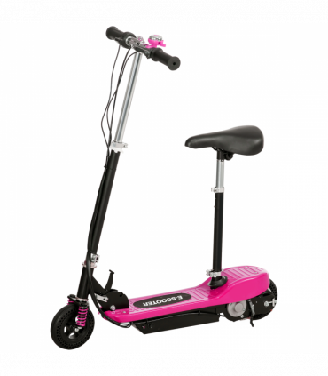 HOMCOM Folding Electric Scooter with Warning Bell, for Ages 4-14 Years, Pink