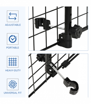 PawHut Heavy Duty Pet Dog Car Barrier Adjustable Ventilated Mesh Wire Guard