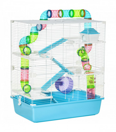 PawHut Walk in Chicken Run w/ Cover, Hanging Feeder, Perch, for 12-18 Chickens