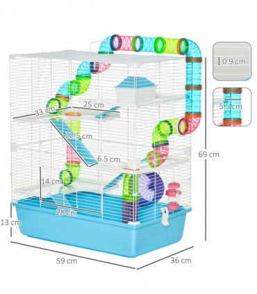 PawHut Walk in Chicken Run w/ Cover, Hanging Feeder, Perch, for 12-18 Chickens