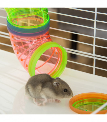 PawHut Walk in Chicken Run w/ Cover, Hanging Feeder, Perch, for 12-18 Chickens