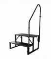 RV Step Stool, 2 Step Ladder, Hot Tub Steps with Handrail, Portable Pool Ladder, 660Lbs Heavy Duty Ladder Shelf Outdoor Mobile Home Stairs for Camper/Porch/SPA Pool/Pet Stairs
