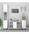 vidaXL 3 Piece Bathroom Furniture Set White Engineered Wood