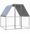 vidaXL Chicken Cage Silver and Grey 2x2x2 m Galvanised Steel