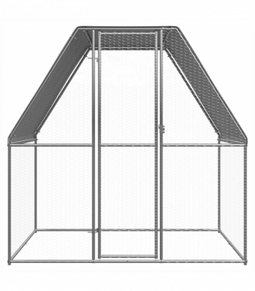 vidaXL Chicken Cage Silver and Grey 2x2x2 m Galvanised Steel
