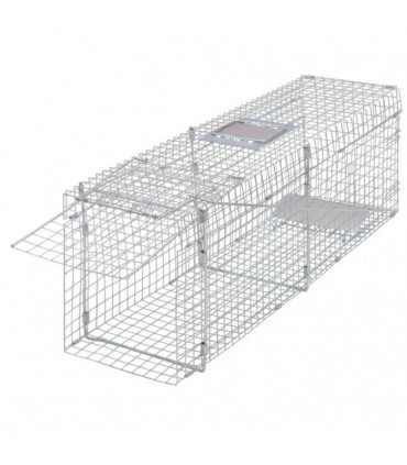 vidaXL Galvanised Live Trap 100 cm
