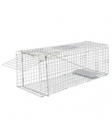 vidaXL Galvanised Live Trap 80 cm