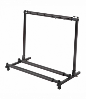 Triple Folding Multiple Guitar Holder Rack Stand Black