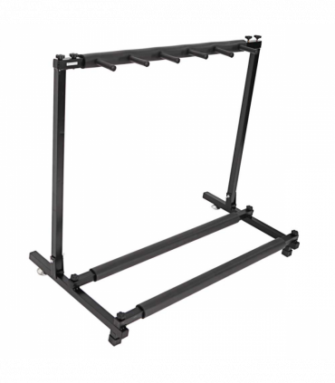 Triple Folding Multiple Guitar Holder Rack Stand Black