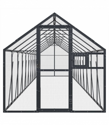 vidaXL Aviary Anthracite 1.79x10x1.85 m Aluminium