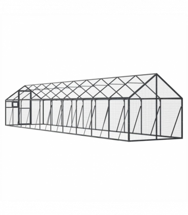 vidaXL Aviary Anthracite 1.79x10x1.85 m Aluminium