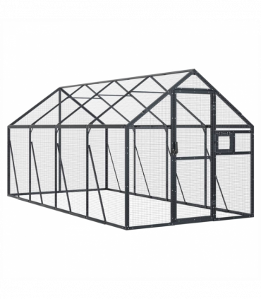 vidaXL Aviary Anthracite 1.79x4x1.85 m Aluminium
