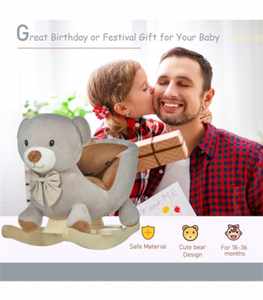 Baby Rocking Hors-Sound Brown ( Amazon Shipping)（Prohibited by WalMart）