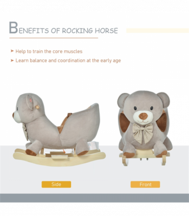 Baby Rocking Hors-Sound Brown ( Amazon Shipping)（Prohibited by WalMart）