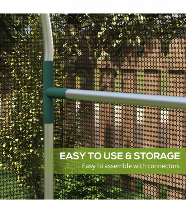 Outsunny Fruit Cage, Plant Protection Tent, 1.2 x 1.2 x 1.9m, Black