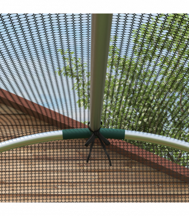 Outsunny Fruit Cage, Plant Protection Tent, 1.2 x 1.2 x 1.9m, Black