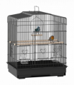 PawHut 59cm Large Bird Cage with Stand, Perches, Food Bowls, Swing, Black