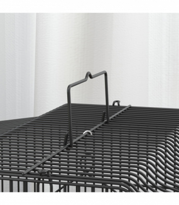 PawHut 59cm Large Bird Cage with Stand, Perches, Food Bowls, Swing, Black