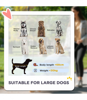 PawHut Easy Folding Pet Stroller for Large Dogs, Black