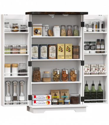 Stylish Farmhouse Cabinet with Adjustable Shelves - Sturdy Storage Solution