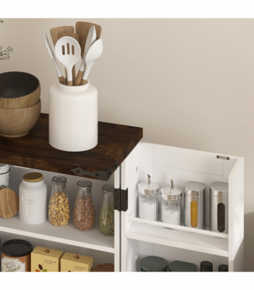 Stylish Farmhouse Cabinet with Adjustable Shelves - Sturdy Storage Solution