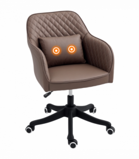 Vinsetto Office Chair with Rechargeable Vibration Massage, Brown