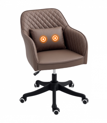 Vinsetto Office Chair with Rechargeable Vibration Massage, Brown