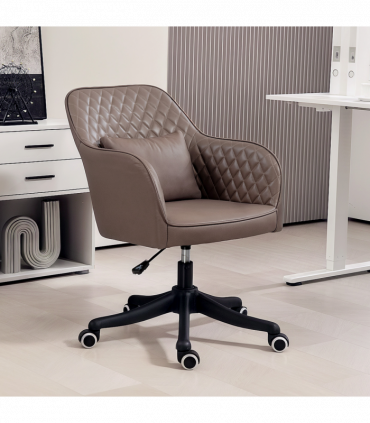 Vinsetto Office Chair with Rechargeable Vibration Massage, Brown